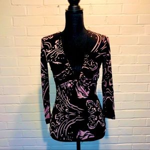 Mara Hoffman Silk Blouse Top - Plunge Neckline